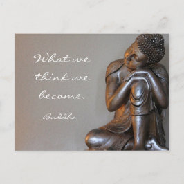 Friedliche silberne Buddha-Worte der Weisheit wied Postkarte