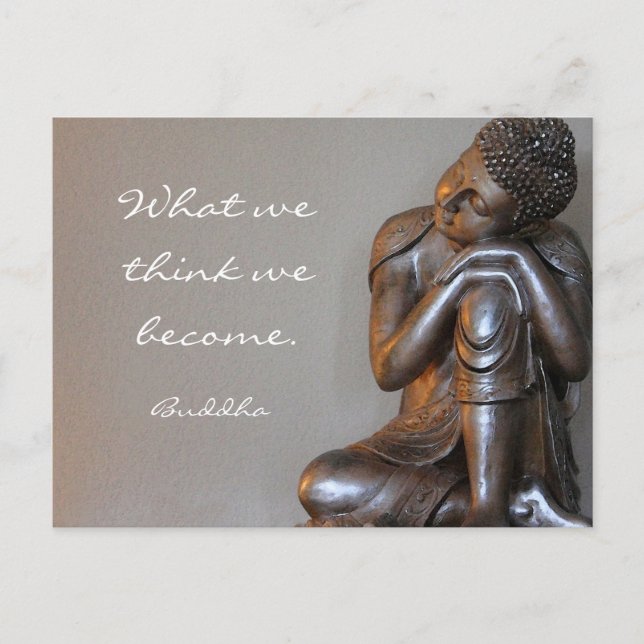 Friedliche silberne Buddha-Worte der Weisheit wied Postkarte (Vorderseite)