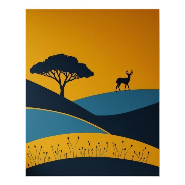 Friedliche Silhouetten Poster (Vorderseite)