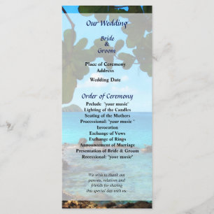 Friedliche Strand Hochzeitsprogramm St. Thomas Programm