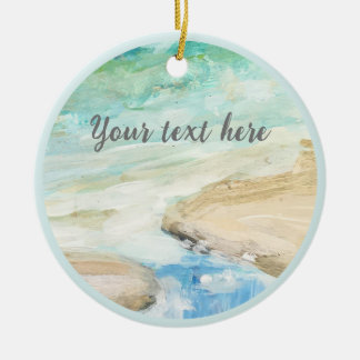 Friedliche Strandküste Keramik Ornament