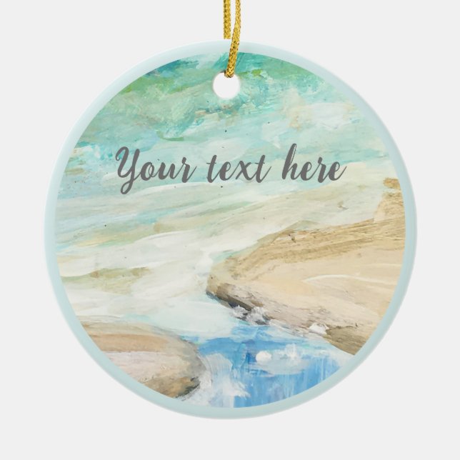 Friedliche Strandküste Keramik Ornament (Vorne)