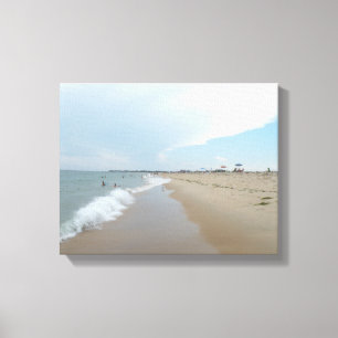 Friedliche Strandszene am Nachmittag Leinwanddruck