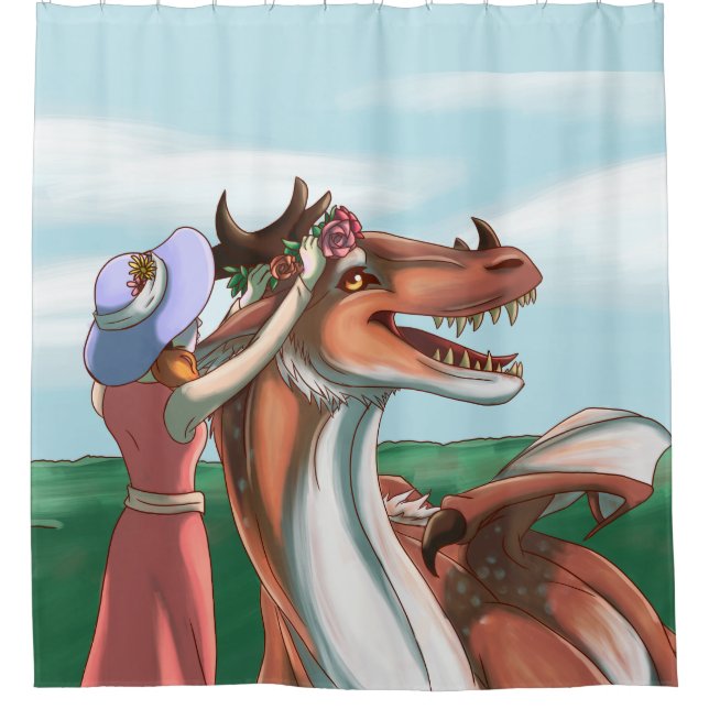 Friedliche Tage Duschvorhang (Vorderseite)