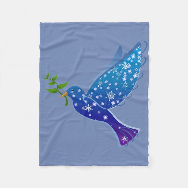 Friedliche Taube Fleecedecke (Vorderseite)
