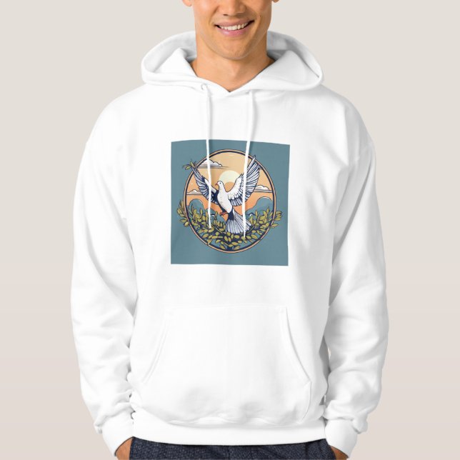 "Friedliche Taube: Symbol des T - Shirt der Ruhe" (Vorderseite)