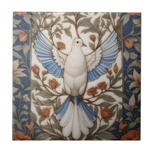 Friedliche Taube William Morris Inspiriert Floral Fliese