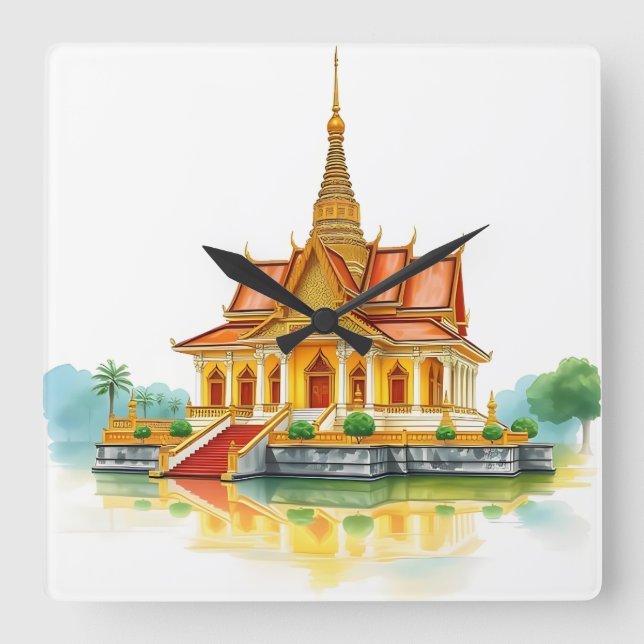 Friedliche Uhr am Siam Temple Square (Vorderseite)