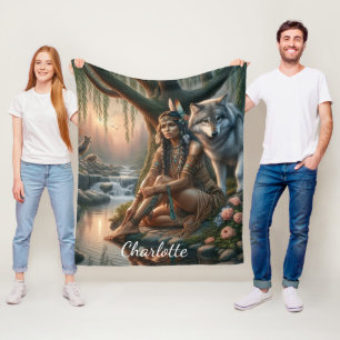 Friedliche Verbindung zur Natur Fleecedecke