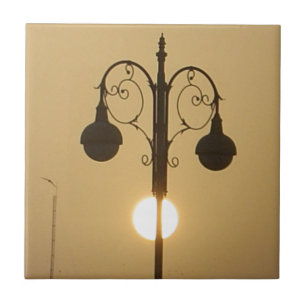 Friedliche viktorianische Vintage-Straßenlaterne S Fliese
