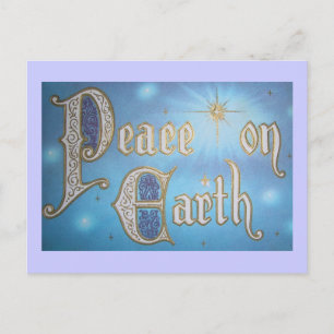Friedliche Vintage Weihnachten Postkarte