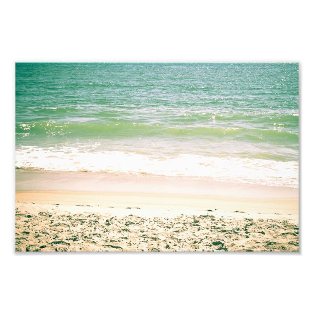 Friedliche Waves Pastel Beach Fotografie (Vorne)