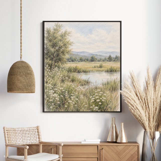 Friedliche Wildblumenwiese Poster (Von Creator hochgeladen)