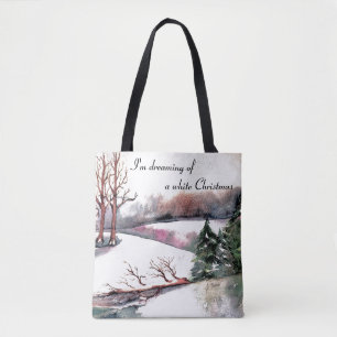 Friedliche Winterlandschaft Tasche