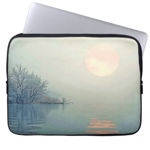 Friedliche Wintermorgendliche Kunst Laptopschutzhülle