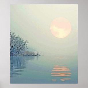 Friedliche Wintermorgendliche Kunst Poster