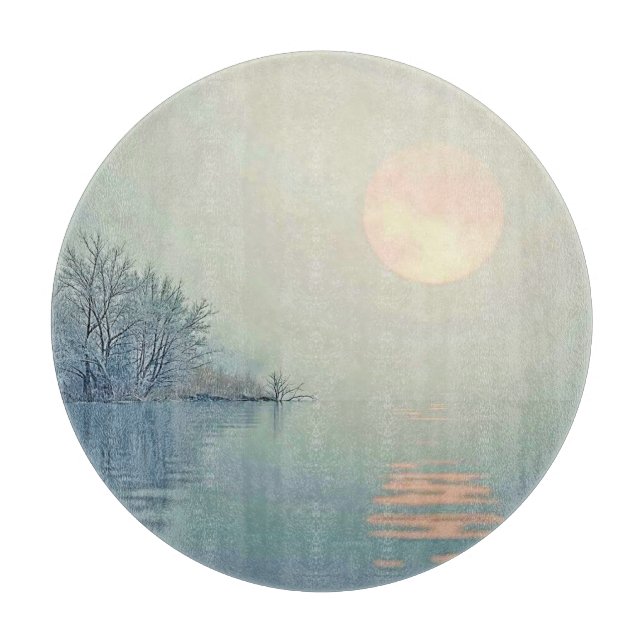 Friedliche Wintermorgendliche Kunst Schneidebrett (Vorderseite)