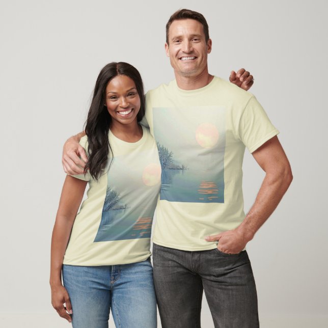 Friedliche Wintermorgendliche Kunst T-Shirt (Unisex)