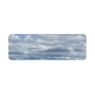 Friedliche Wolken und Meer Rücksendeetikett