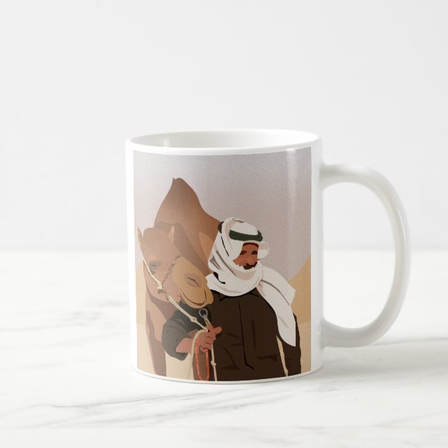 Friedliche Wüste - Camel Man Kaffeetasse (Rechts)