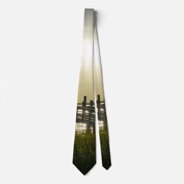 Friedlicher Abend am Cooper River Neck Tie Krawatte (Vorderseite)