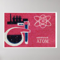 Friedlicher Atom Chemie - Streichholzschachtel Dru