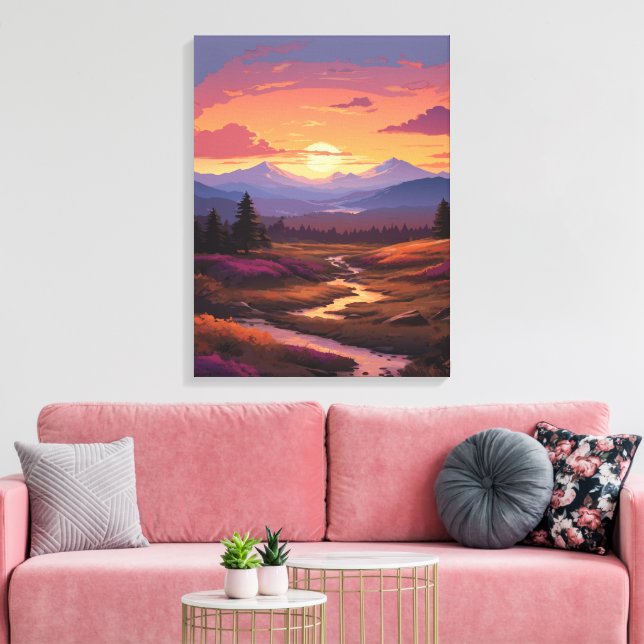 Friedlicher Bach Leinwanddruck (Insitu (Wohnzimmer))