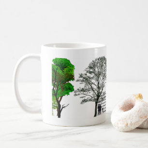 friedlicher Baum-Silhouette Kaffeetasse