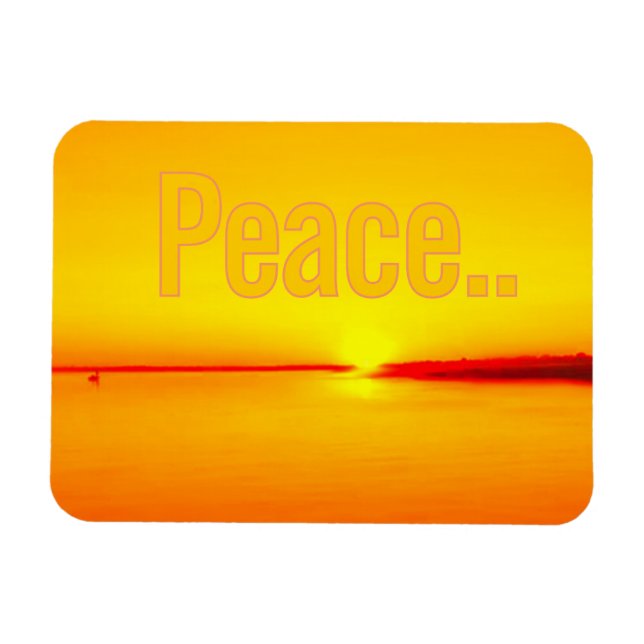 Friedlicher Bernstein-Sonnenuntergang Magnet (Horizontal)