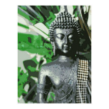 Friedlicher Buddha-Meditationsposter – Zen-Wandkun