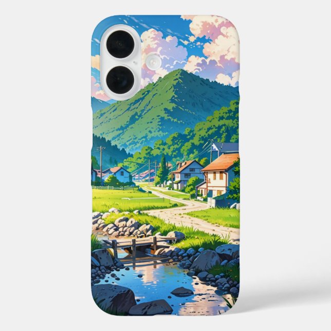 Friedlicher Fluss Village Case-Mate iPhone Hülle (Rückseite)