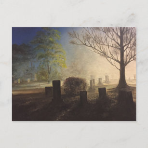 Friedlicher Friedhof Postkarte