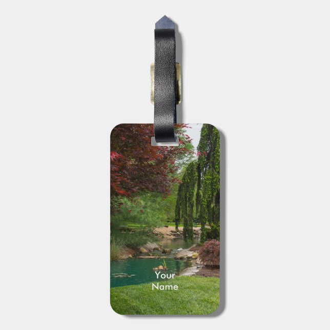 Friedlicher Garten Gepäckanhänger (Rückseite vertikal)