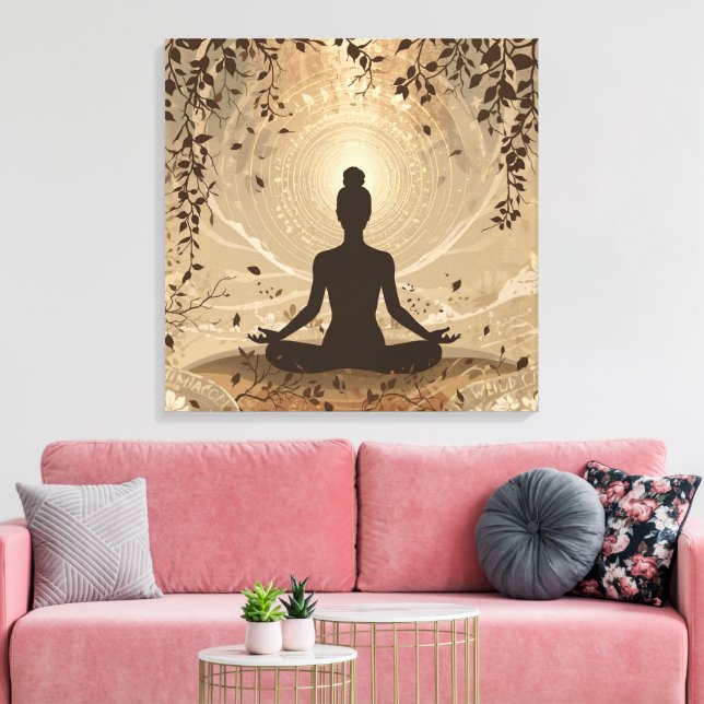 Friedlicher Geist – Minimale Meditationskunst Leinwanddruck (Insitu (Wohnzimmer))