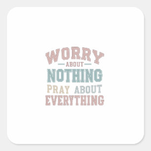 Friedlicher Glaube an jede Situation: Philippinen  Quadratischer Aufkleber