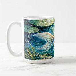 Friedlicher Goldfisch- und Lotos-Teich Kunst Kaffeetasse
