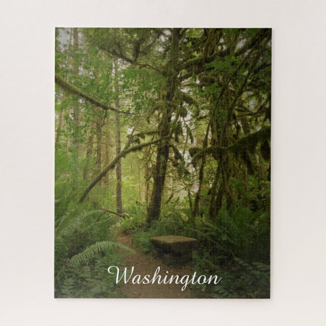 Friedlicher Grünwaldweg Washington Puzzle (Vertikal)