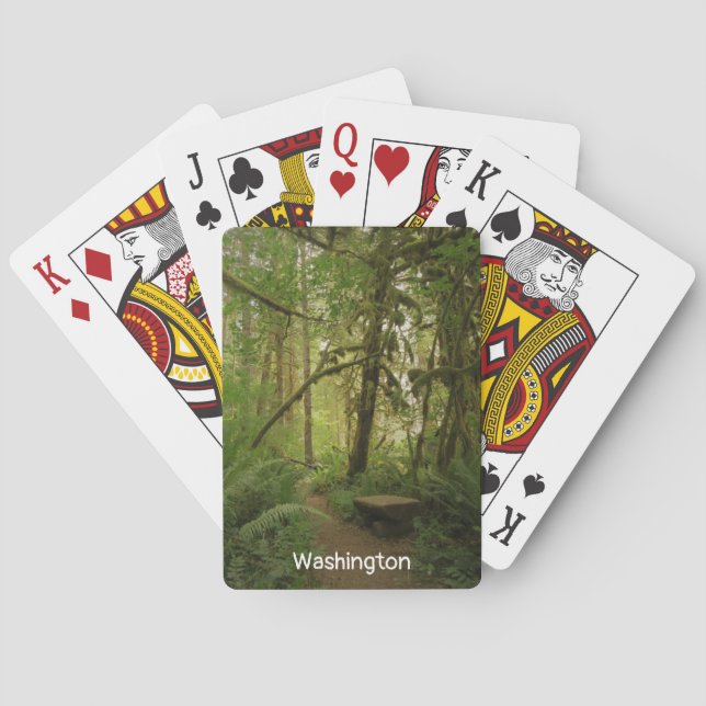 Friedlicher Grünwaldweg Washington Spielkarten (Rückseite)
