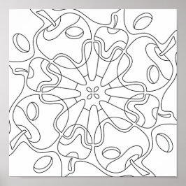 Friedlicher Herbst: Abstrakte Äpfelfärbung Poster