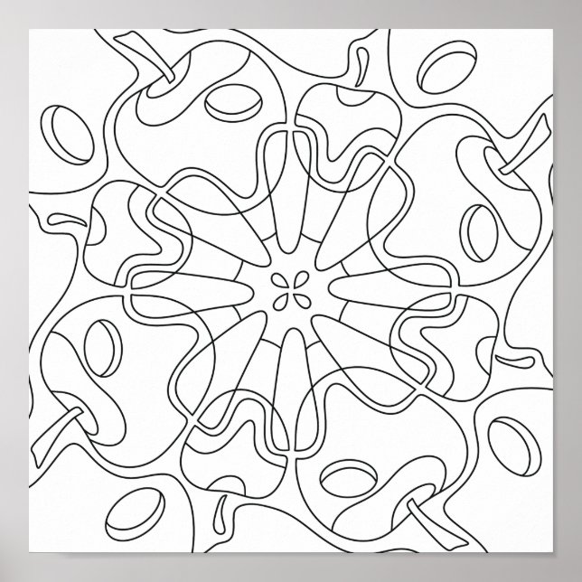 Friedlicher Herbst: Abstrakte Äpfelfärbung Poster (Vorne)