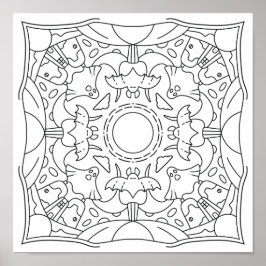 Friedlicher Herbst: Halloween Spooky Night Colorin Poster