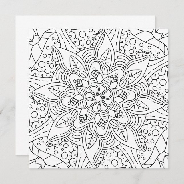 Friedlicher Herbst: Holzfarbenkarte (Vorne/Hinten)