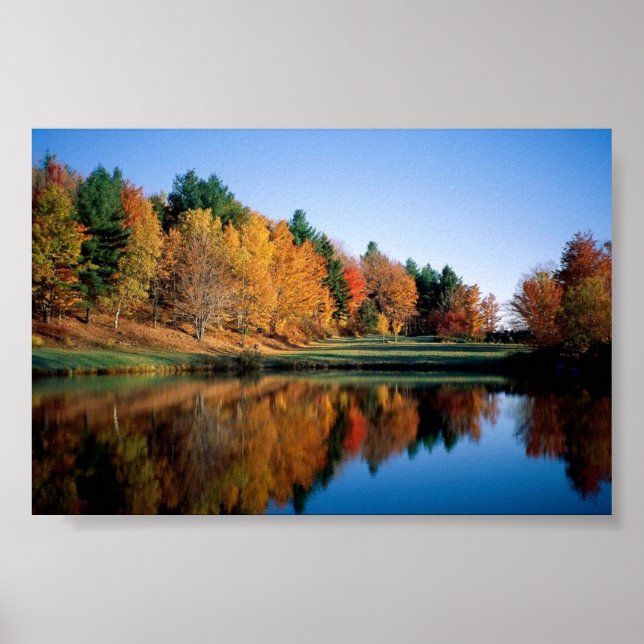 Friedlicher Herbst in Vermont Poster (Vorne)