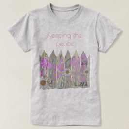 Friedlicher, Hübscher Zaun-T - Shirt für Blumengär