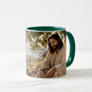 Friedlicher Jesus unter dem Feigenbaum Christliche Tasse