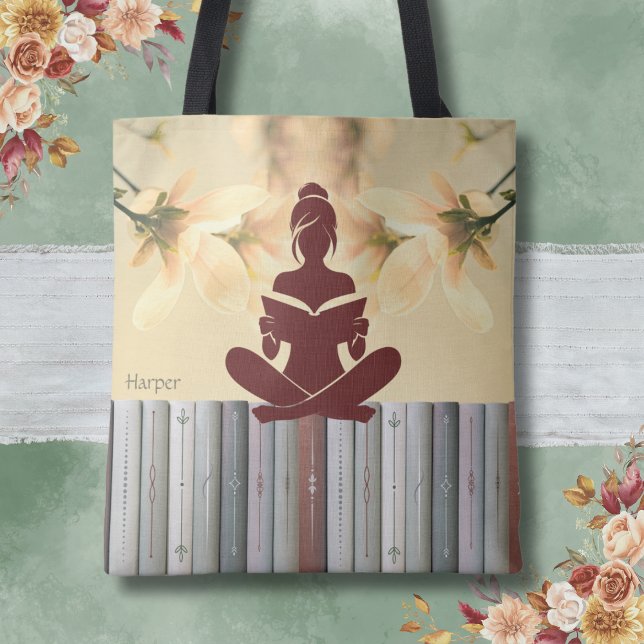 Friedlicher Leserbeutel für Buch Lover Gelb (Peaceful Reader Tote Bag for Book Lover)