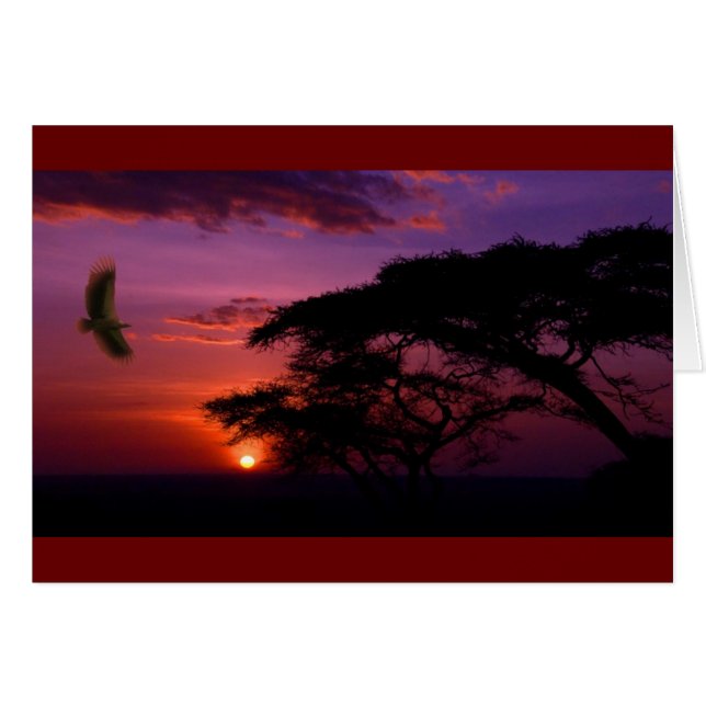 Friedlicher lila Sonnenuntergang (Vorderseite (Horizontal))