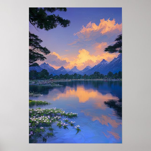 Friedlicher Nachmittag am See Poster (Vorne)