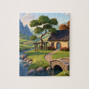 Friedlicher Rückzug: Schönes Naturpanorama Puzzle