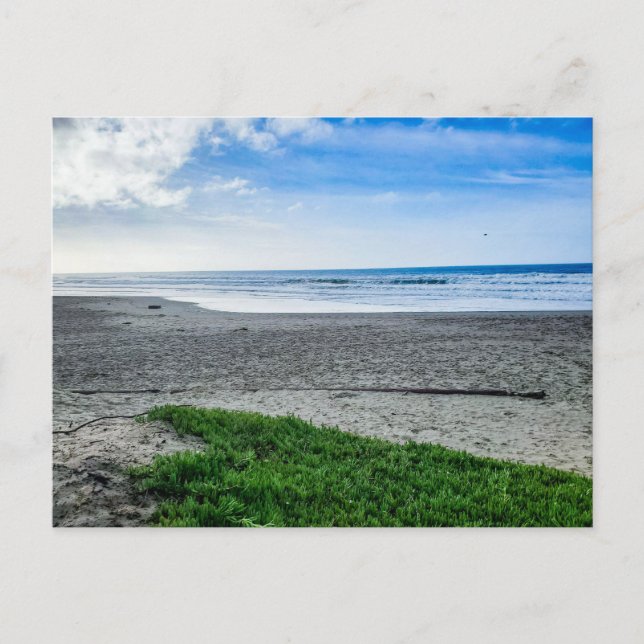 Friedlicher Sandstrand Postkarte (Vorderseite)